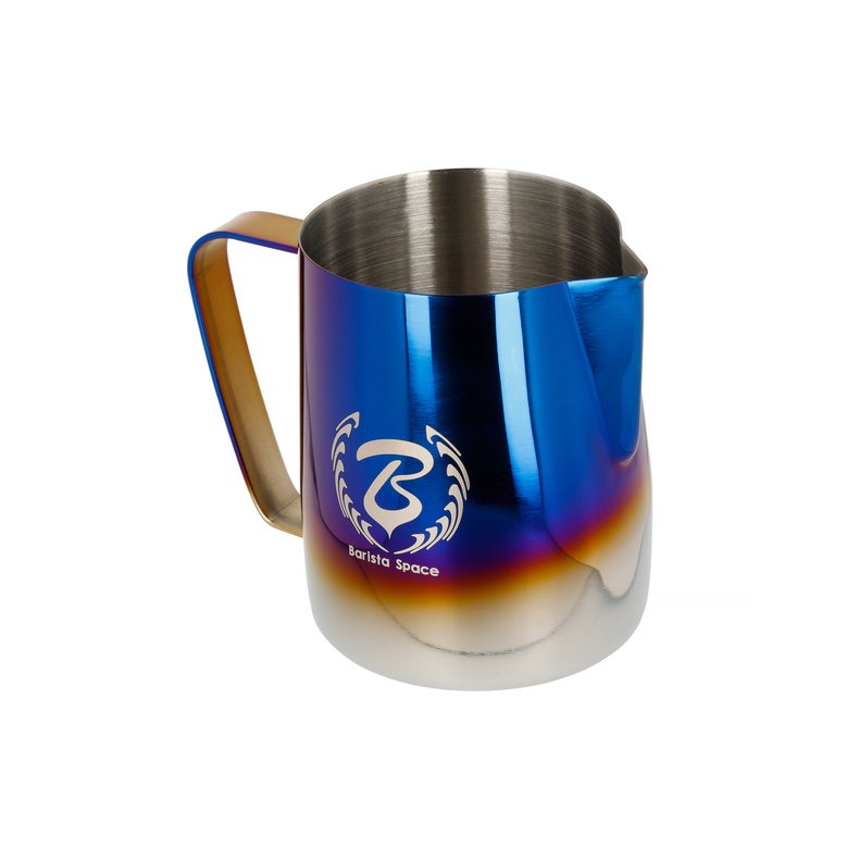 Barista Space - 600 ml Titanium Half Blue Mlkekande