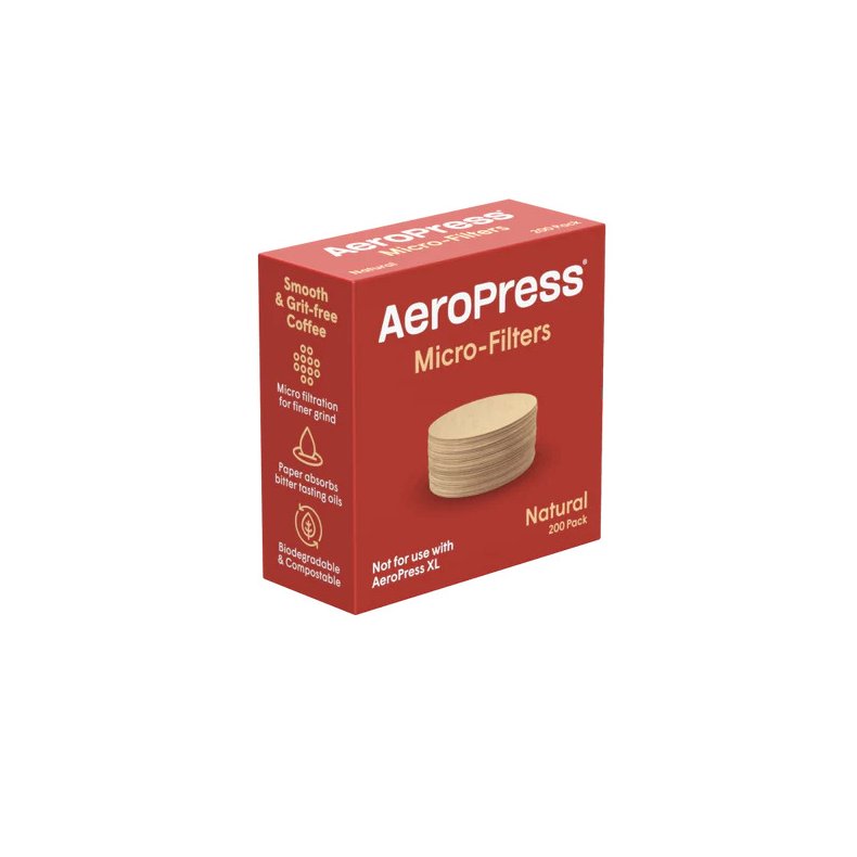 AeroPress papir filter - natural/ubleget - 200 stk