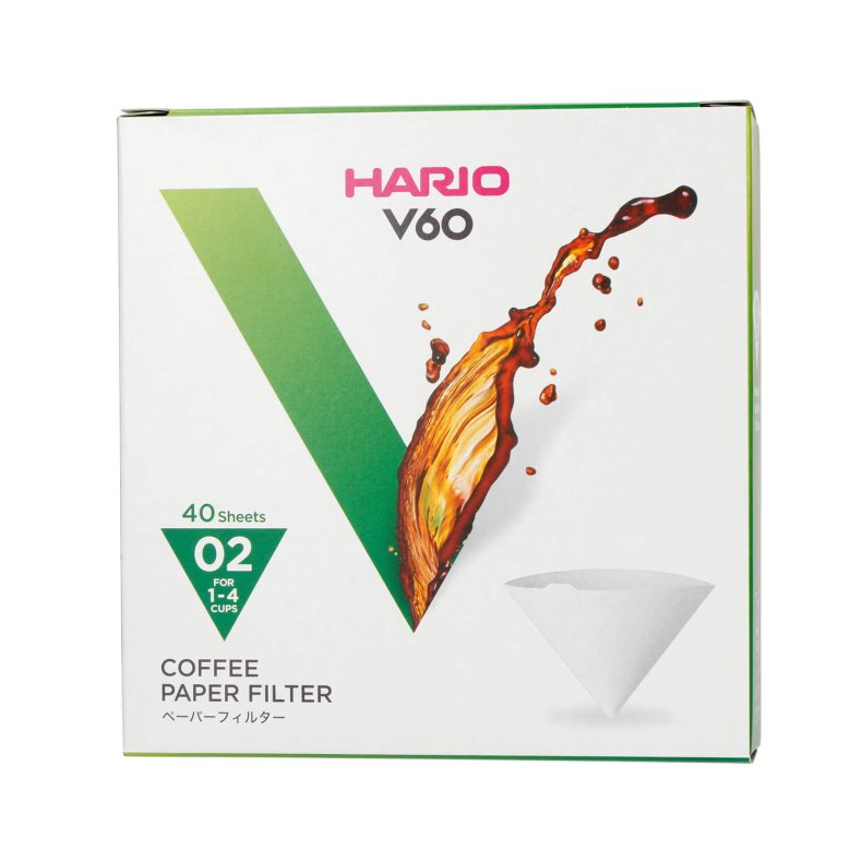 Hario V60-02 - 40 stk Papirfilter Hvid